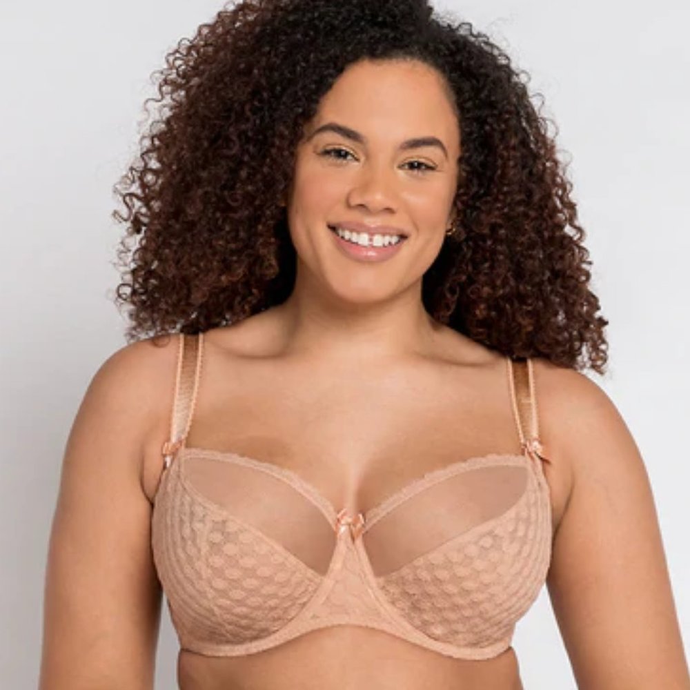 Curvy Kate Dottie Balcony Bra Latte 32G - NWT